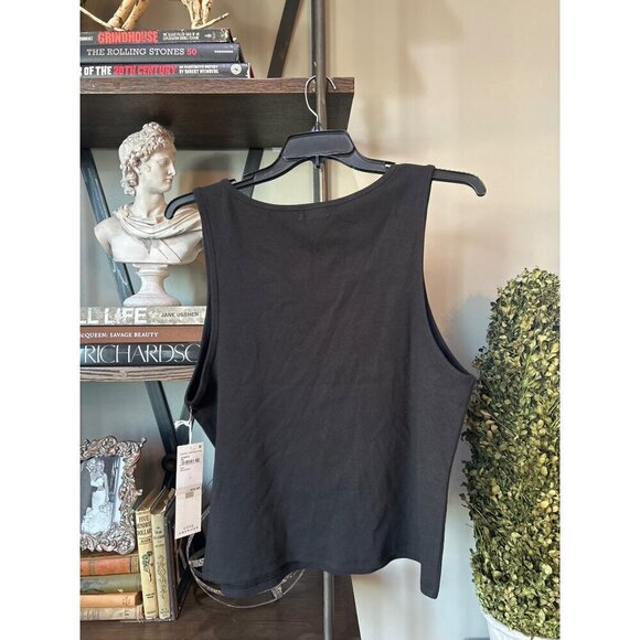 Good American Micro Rib Tank Top Black001 Womens Size 6 3XL - Picture 7 of 8